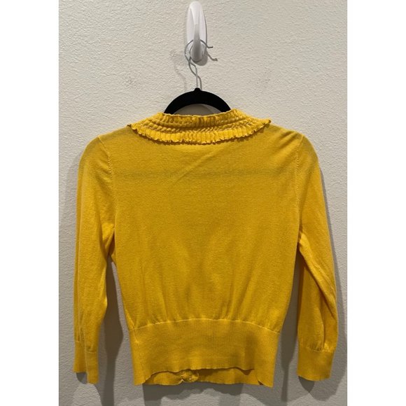 SPARROW Yellow Ruffle Cardigan - Picture 4 of 4